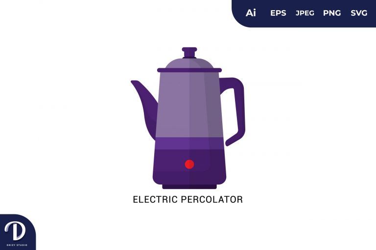 Purple Electric Percolator Coffee Brewing Methods Icon Drizy Studio