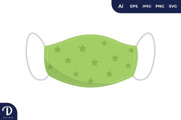 Star Print Face Mask - Sanitation Icon - Drizy Studio