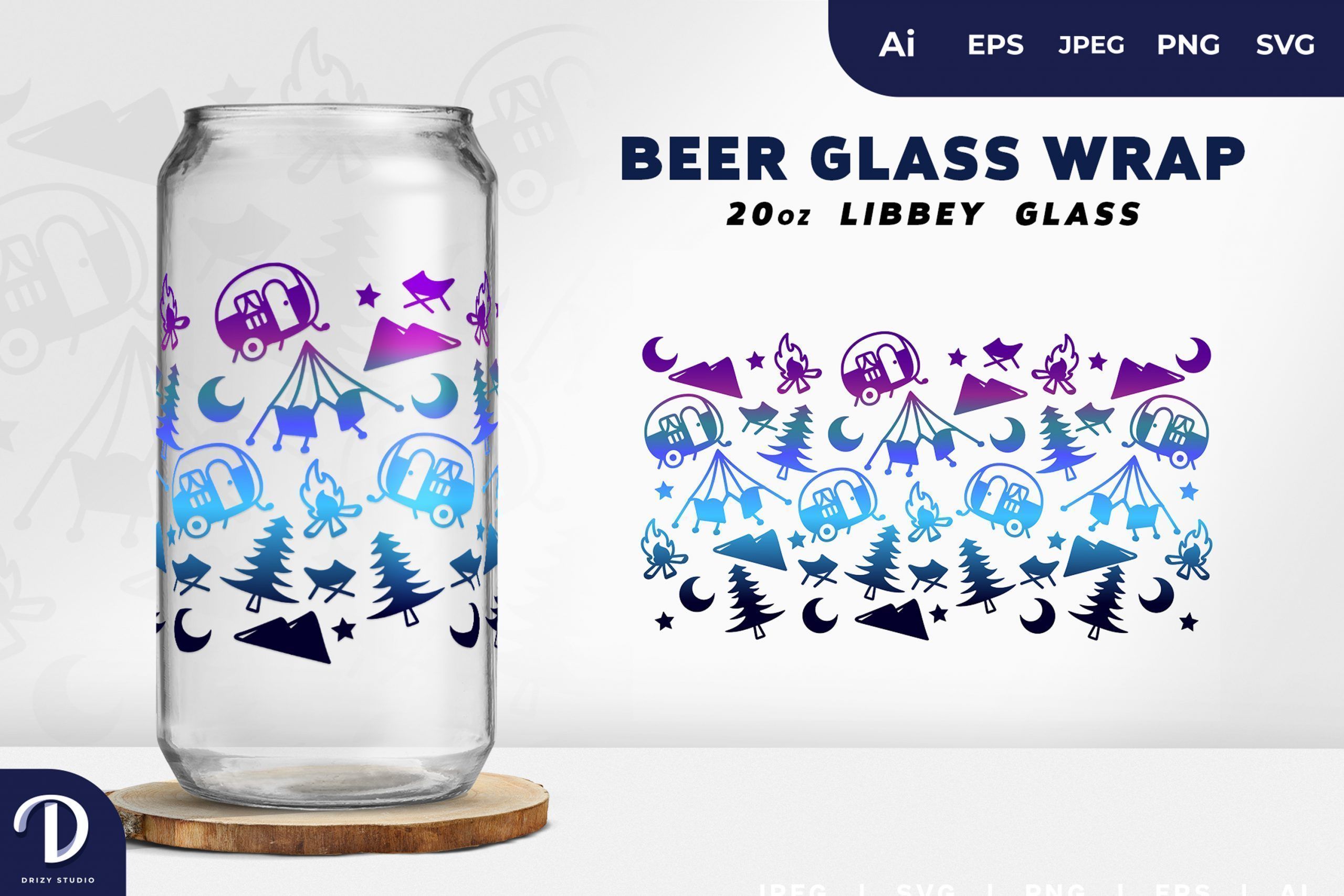 Halloween Libbey Beer Can Glass Wrap - 16 & 20oz Cup – MasterBundles