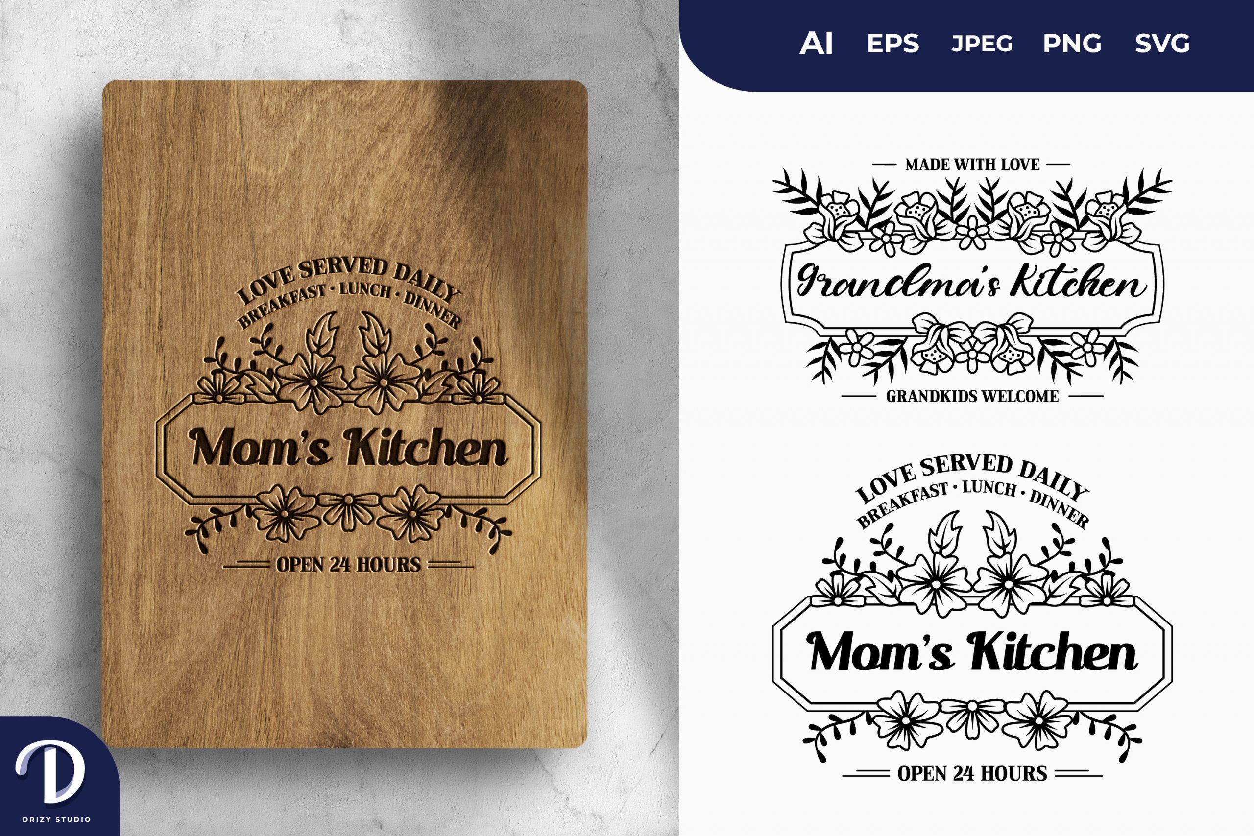Grandma's kitchen where sweet SVG, Cutting Board SVG Design
