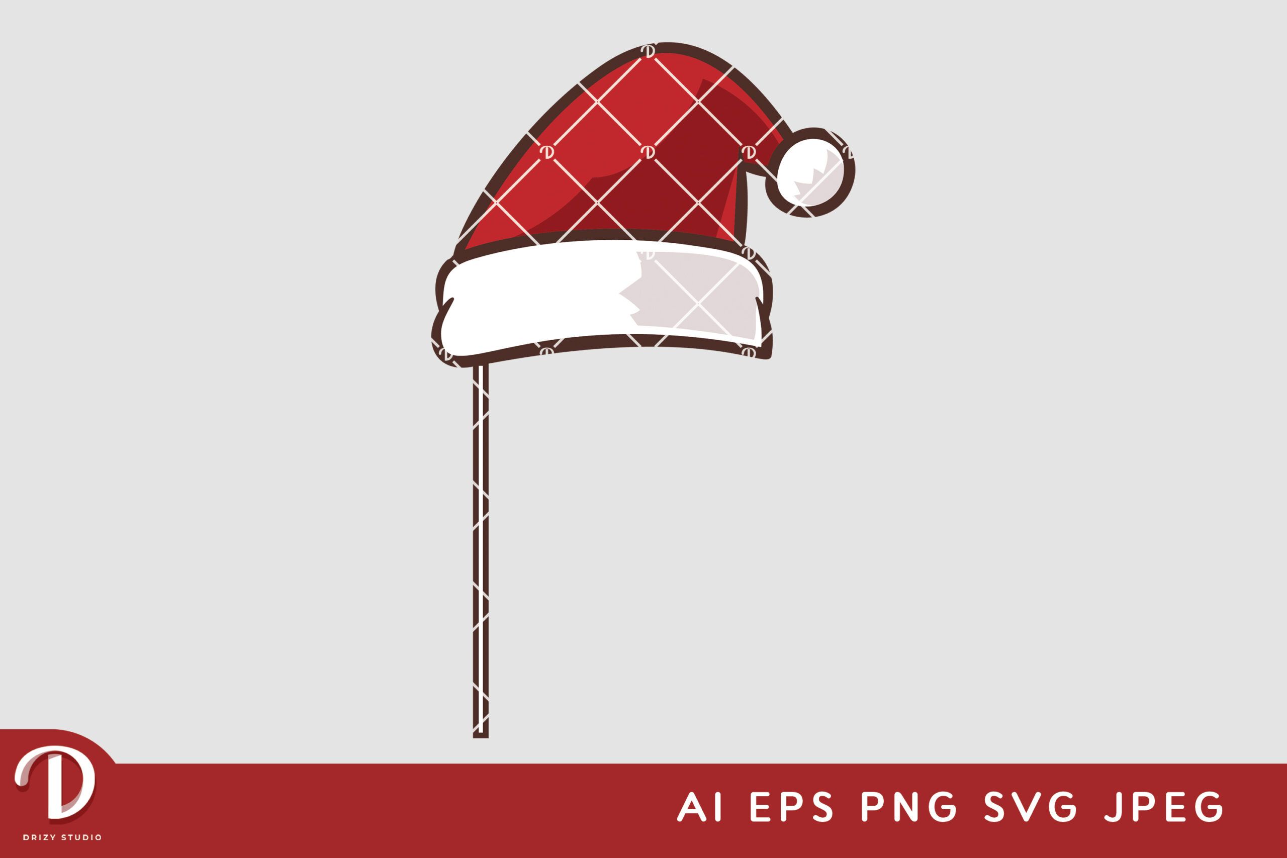 Santa Hat Photo Prop Printable