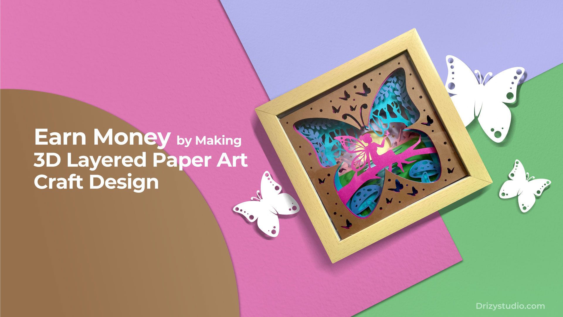 Earn Money by Making Beautiful 3D Layered Paper Art Craft Design