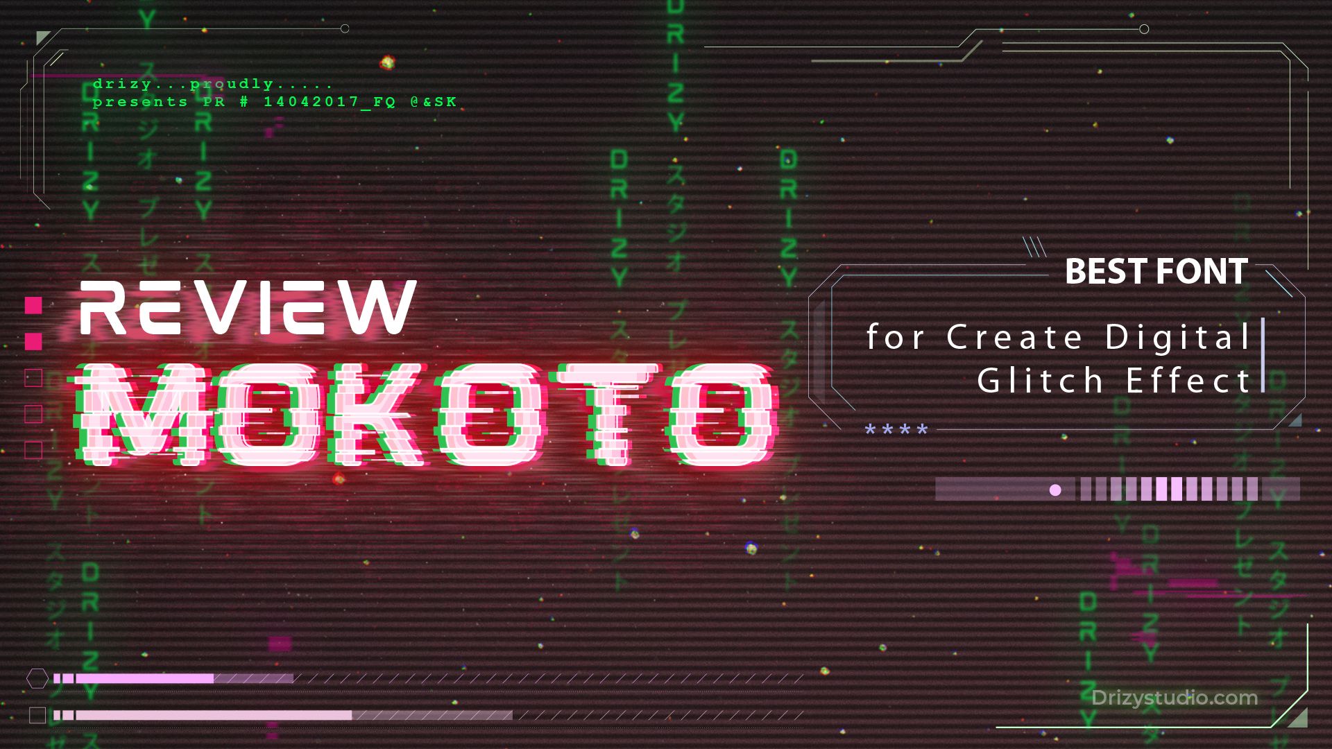 Review Mokoto Best Font for Create Digital Glitch Effect 1