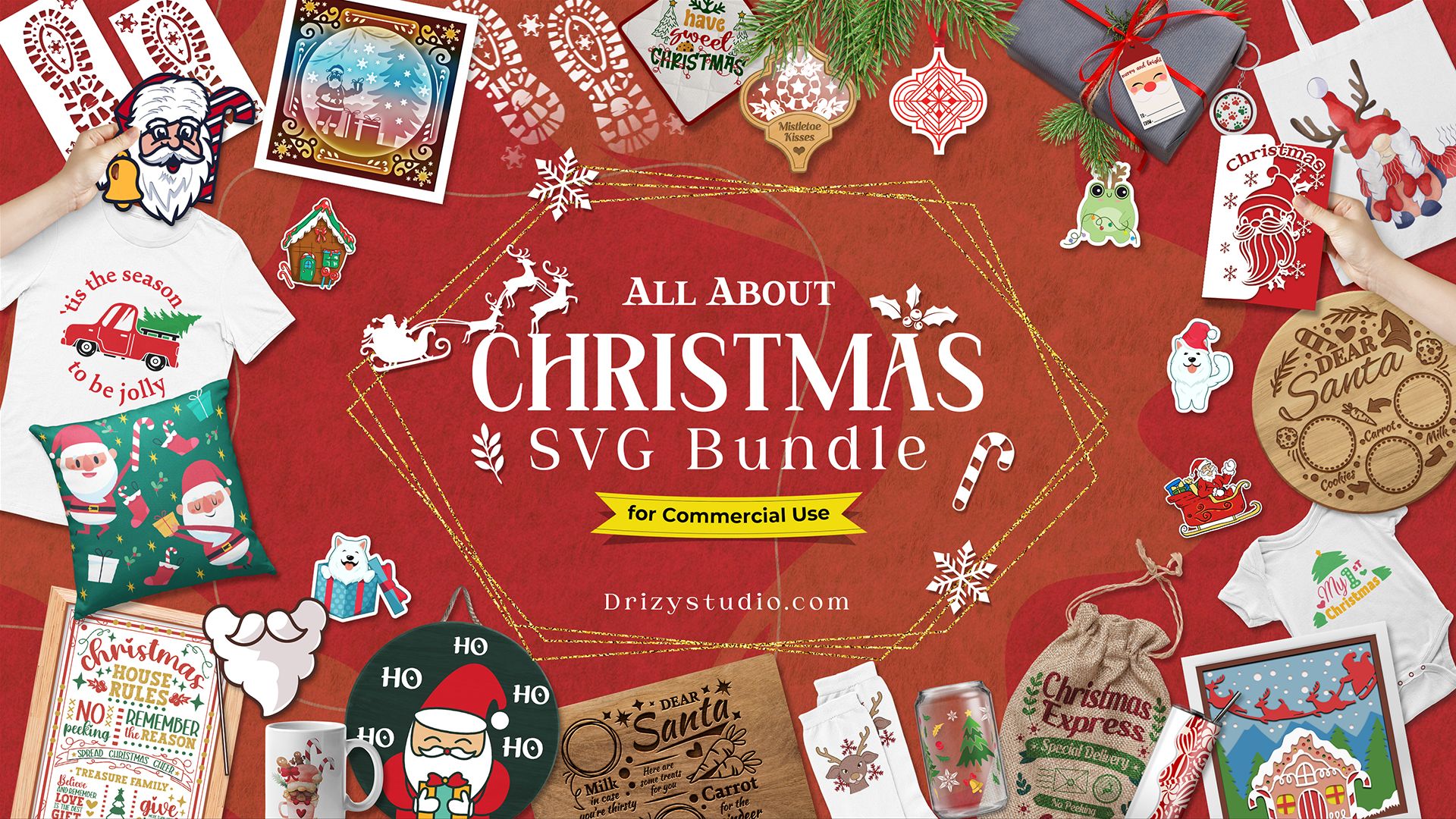 COVER CHRISTMAS SVG BUNDLE - Christmas SVG Files for Commercial Use