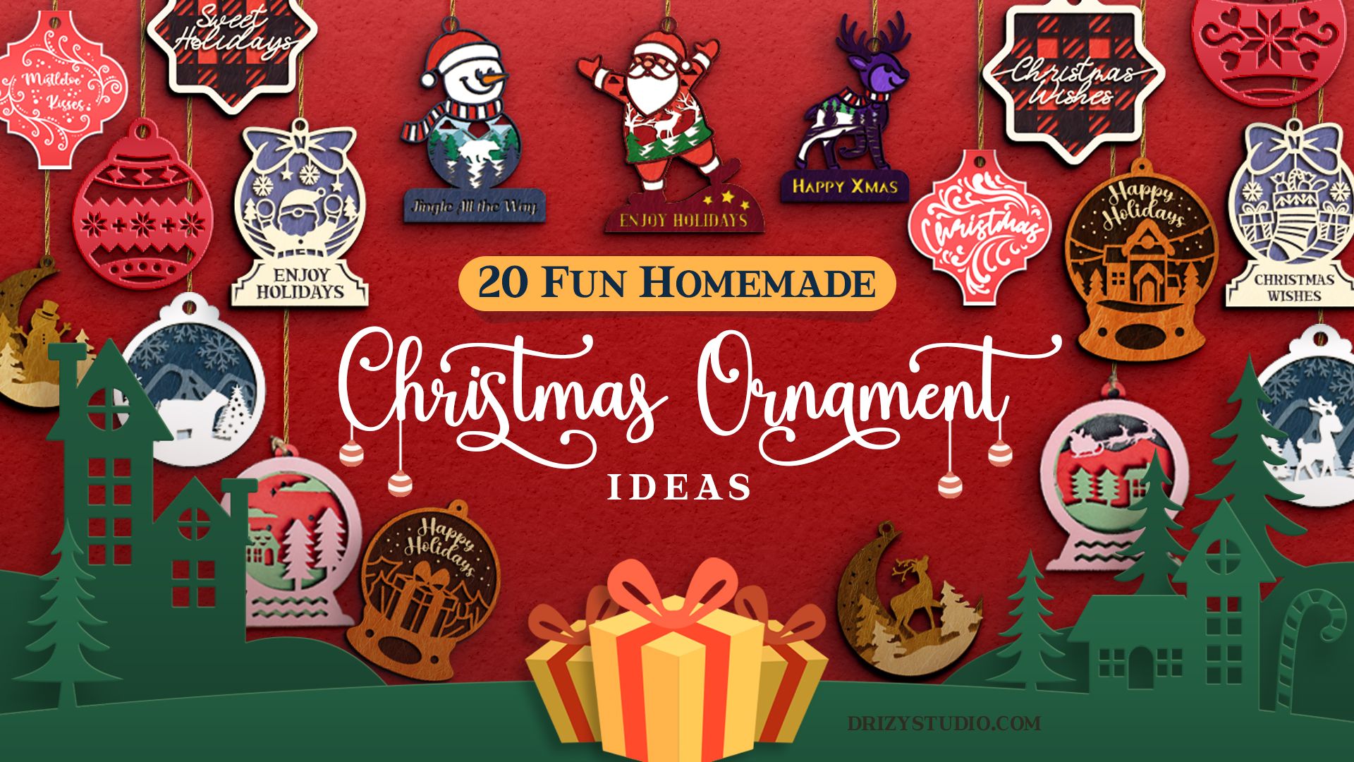 20 Fun Homemade Christmas Ornament Ideas
