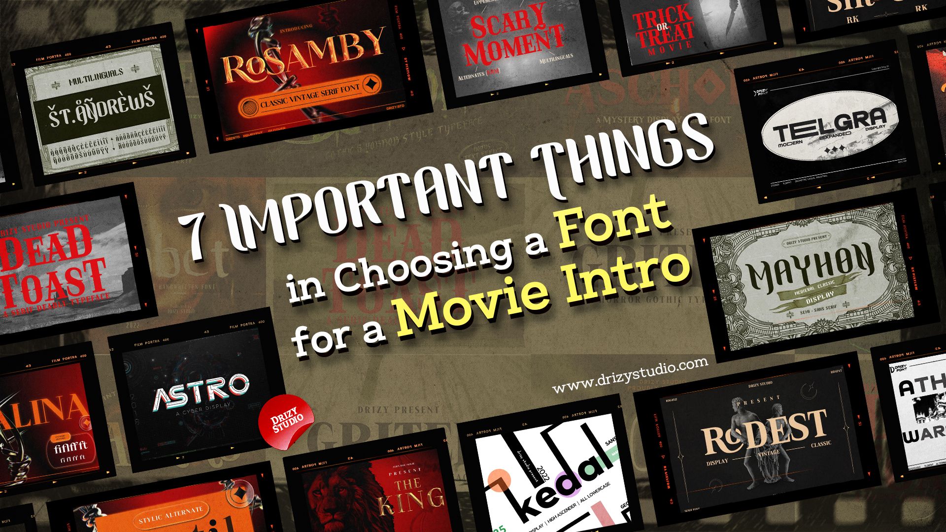 7 Important Things in Choosing a Font for a Movie Intro COVER
