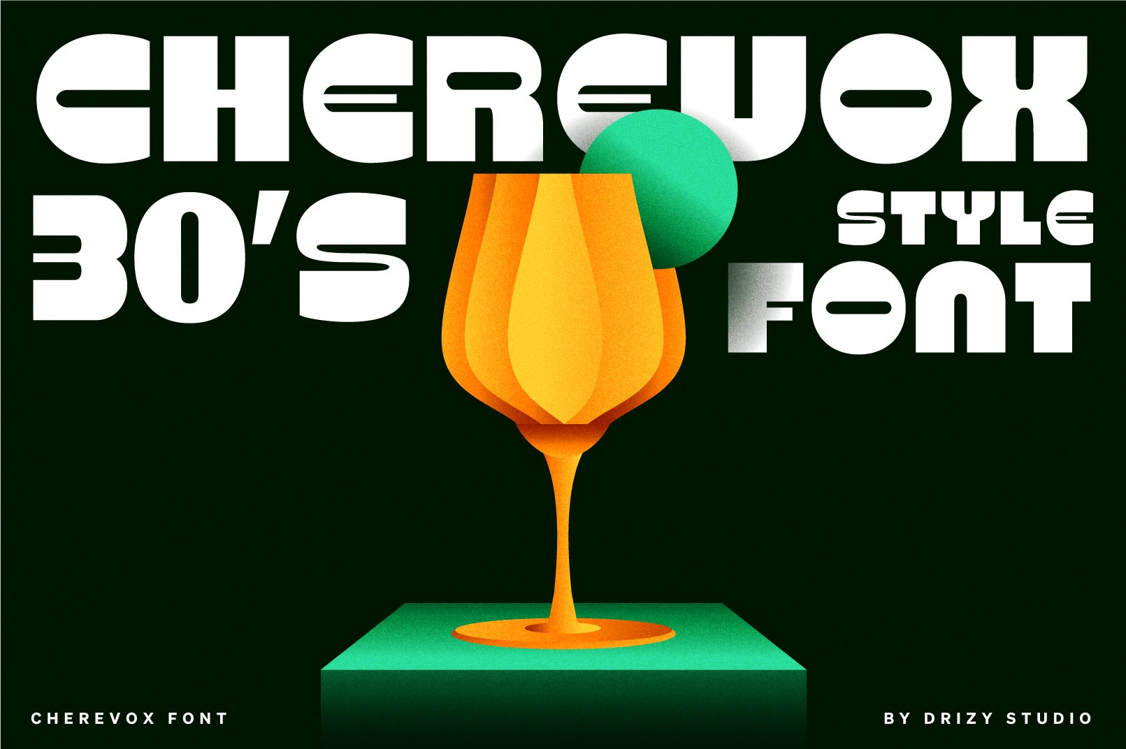 Cherevox - Reverse Contrast Font - Drizy Studio