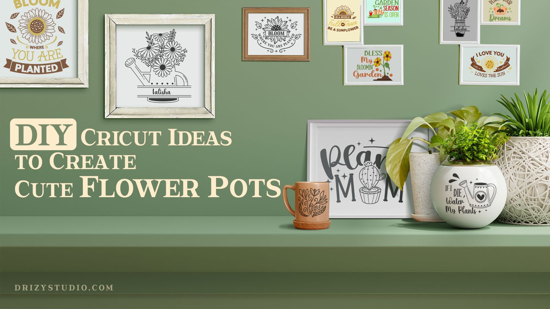 DIY Cricut Ideas to Create Cute Flower Pots cover