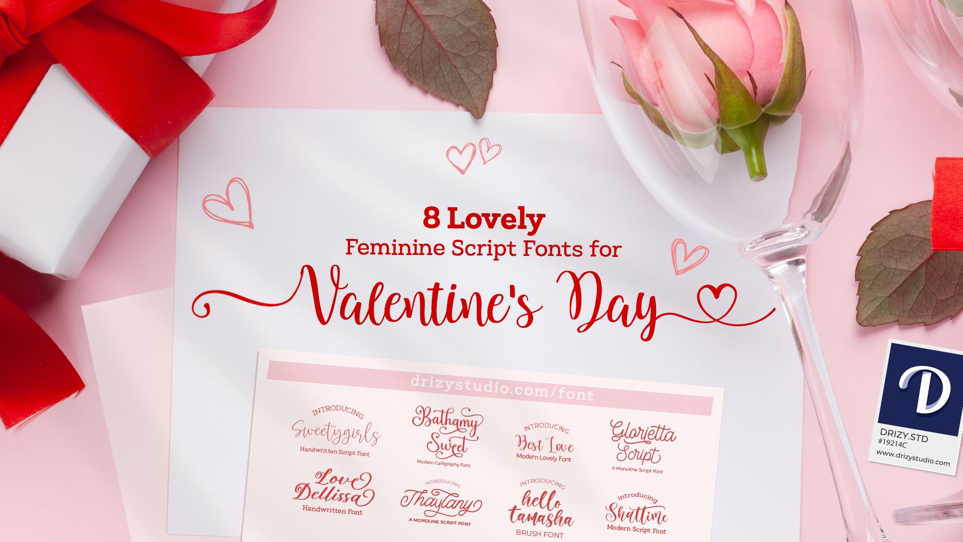 8 Lovely Feminine Script Fonts for Valentines Day COVER