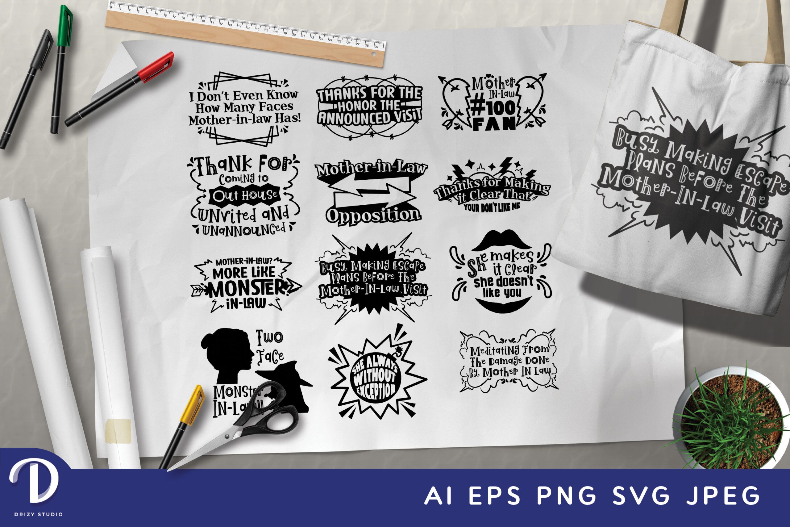 Mother in Law Sarcasm Quotes SVG Mother in Law Quotes Drizy Studio