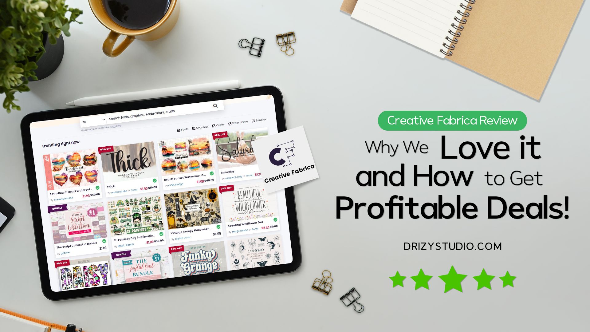 Creative Fabrica Review Why We Love It and How to Get Profitable Deals cover