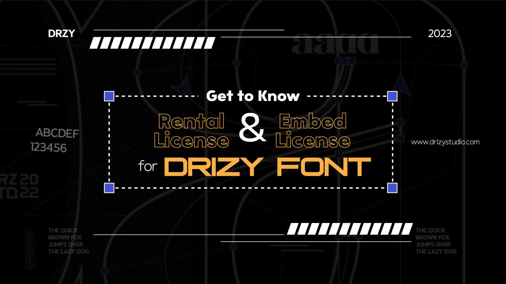 Get To Know Font Rent License and Embed License for Drizy Font