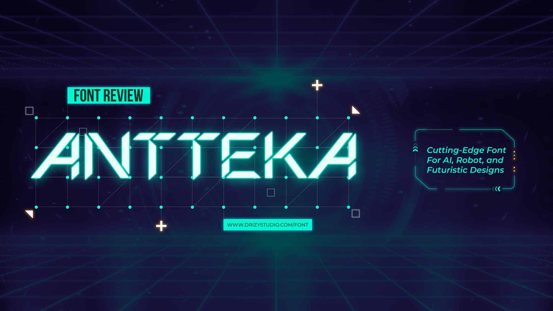 Antteka Font A Cutting Edge Typeface for AI, Robot, and Futuristic Designs