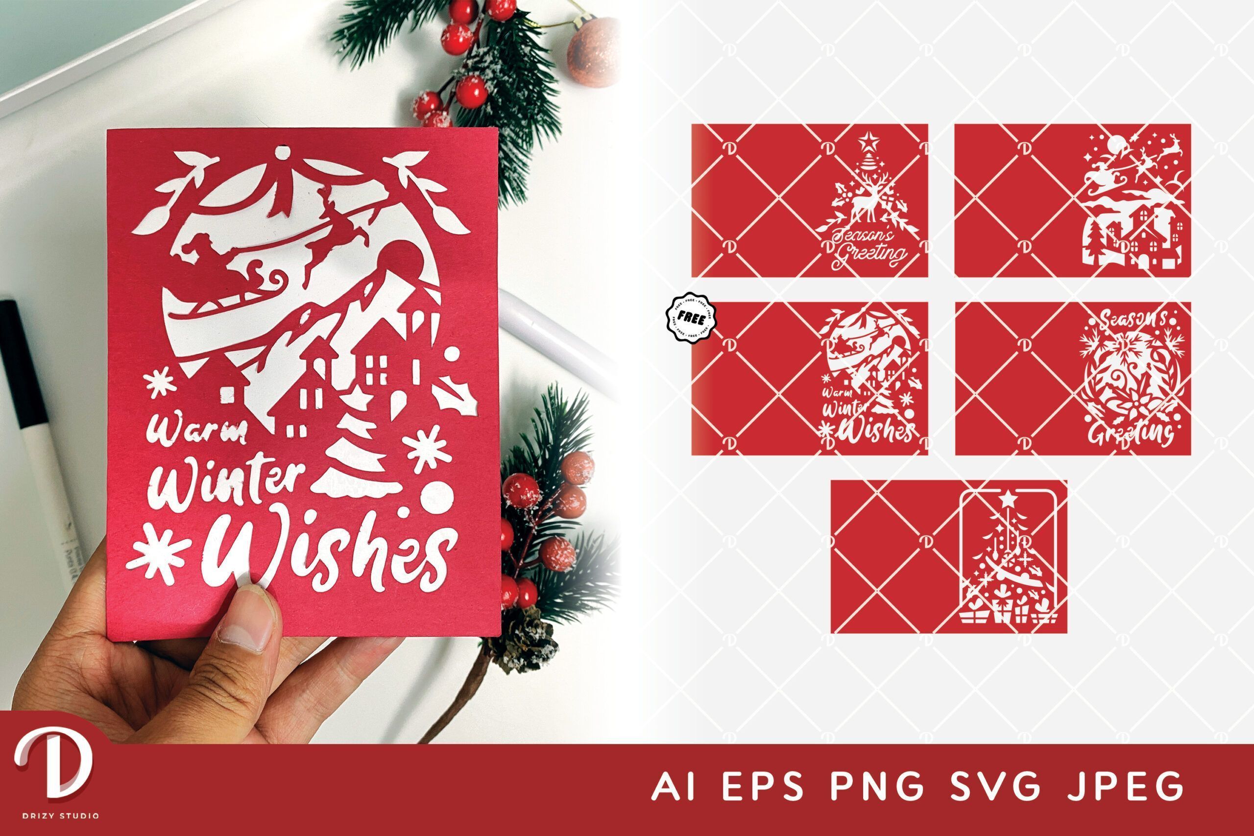 40+ Free Christmas SVG Files for Your Cricut or Silhouette - Drizy Studio