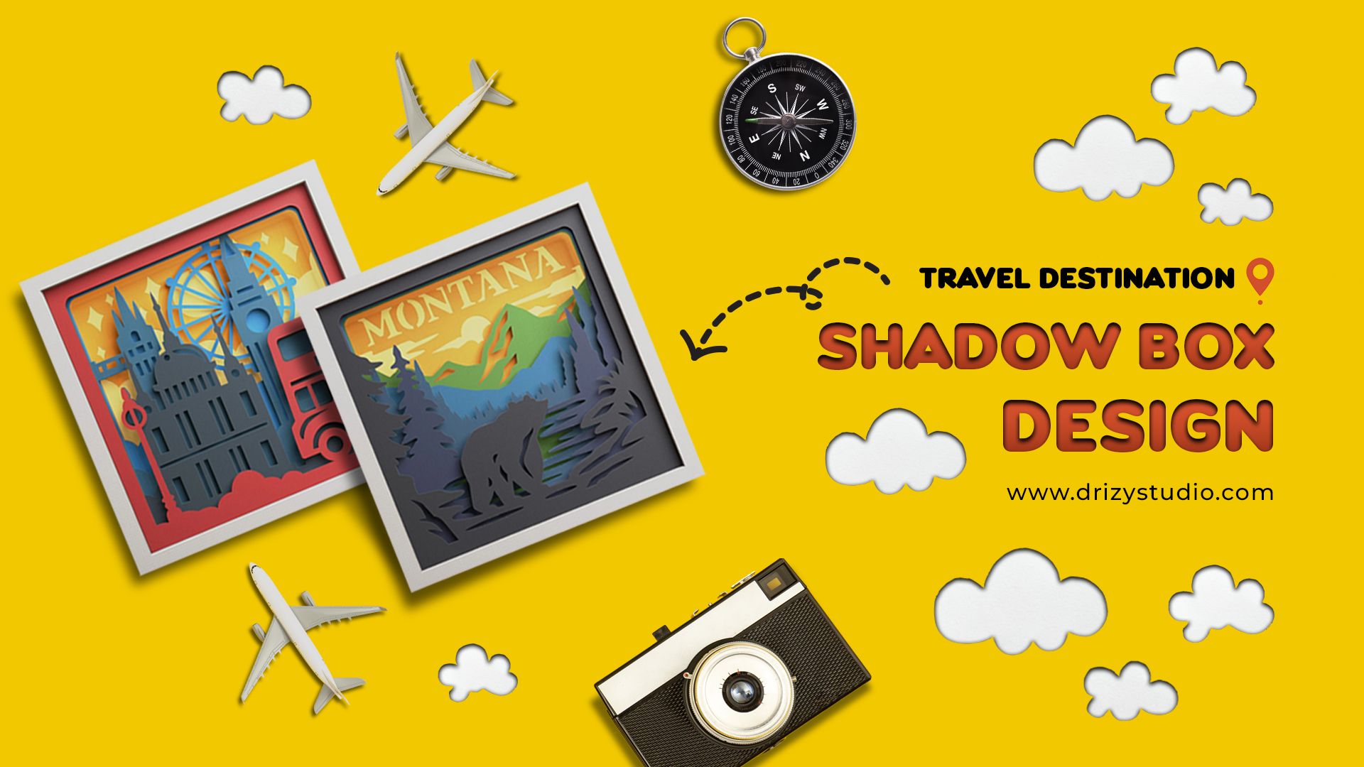 Cool Travel Destination 3D Shadow Box Designs Cover