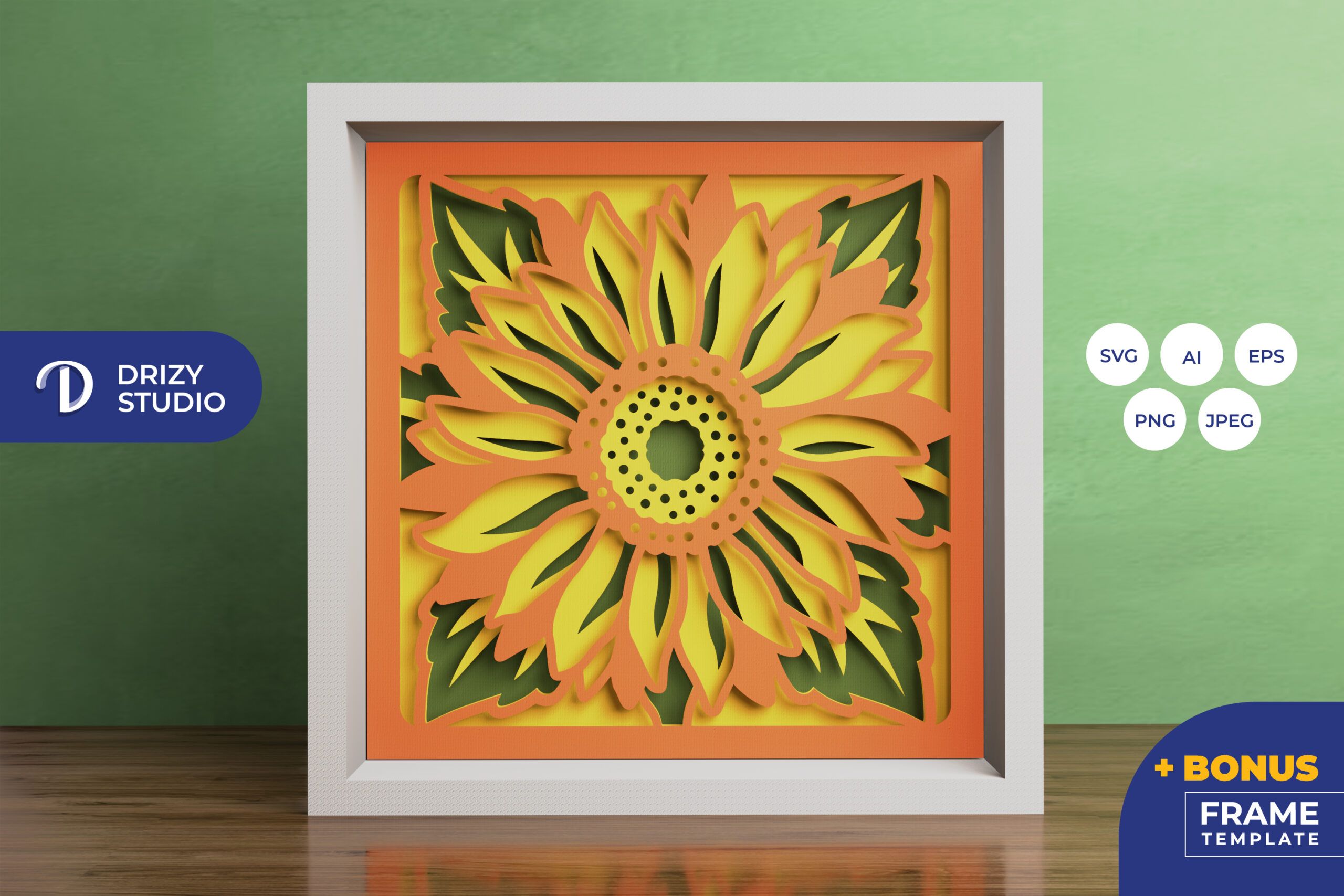 sunflowers-3d-shadow-box-spring-3d-shadow-box-drizy-studio