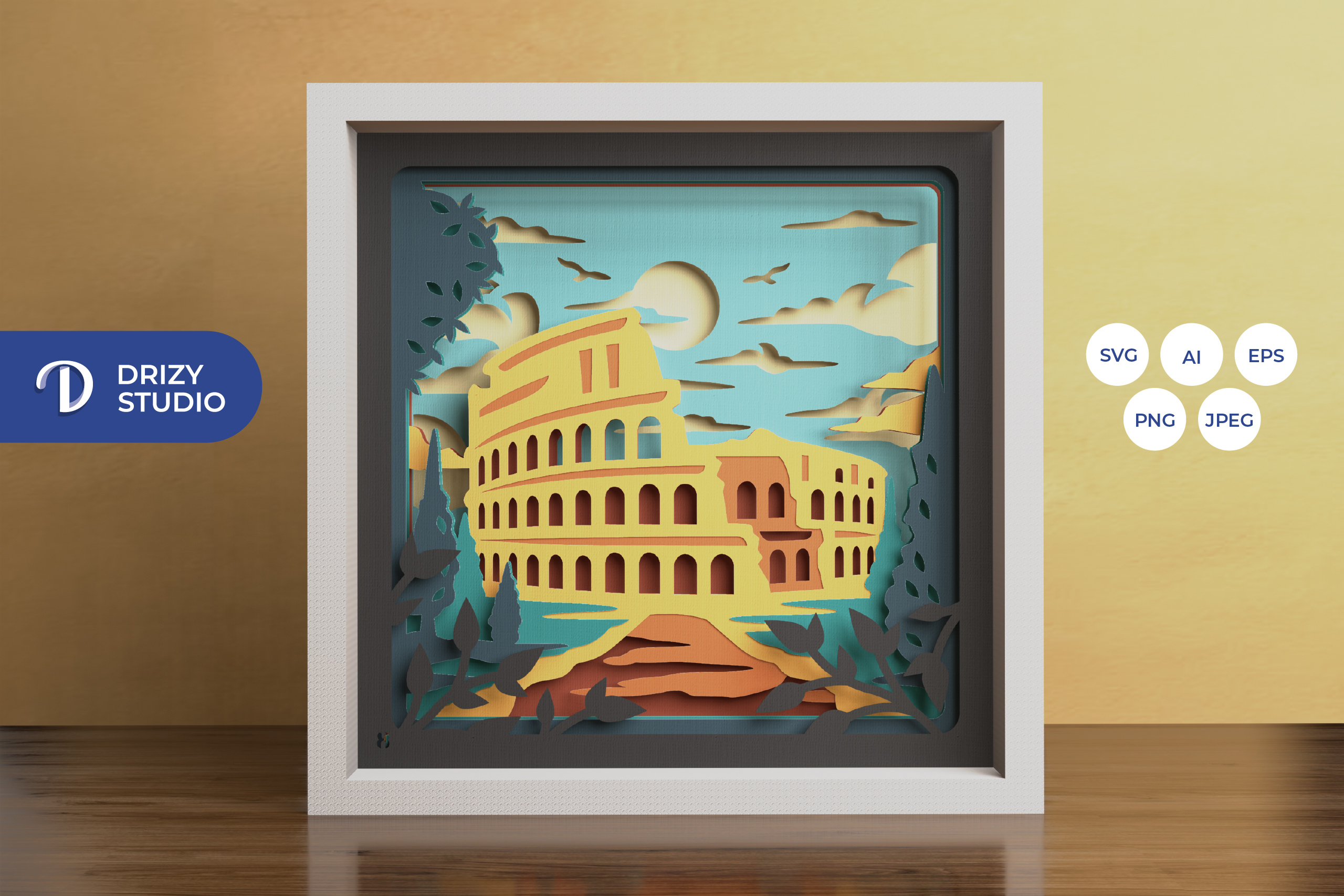 Colosseum Rome 3D Shadow Box (1)
